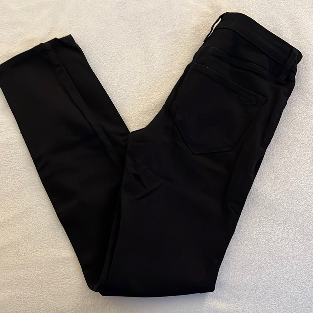 High waisted black jeggings